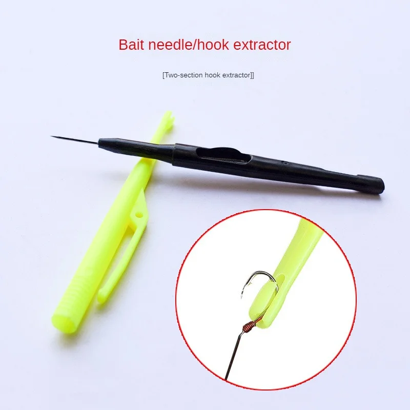 1PCS Kit Fish Remover Extractor Knot Picker Yellow Fishing Tackle Knot To Hook Tying Tool Kit Plastic Needles Tying Tool