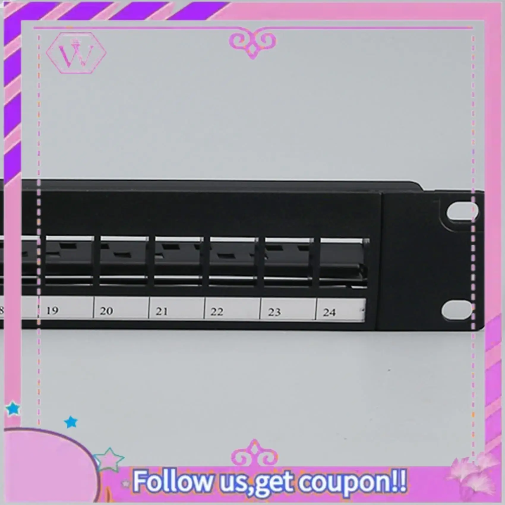 19 بوصة 1U خزانة الرف من خلال 24-Port CAT6 لوحة التوصيلات RJ45 شبكة مهائي كابلات كيستون جاك وحدات لوحة التوصيلات