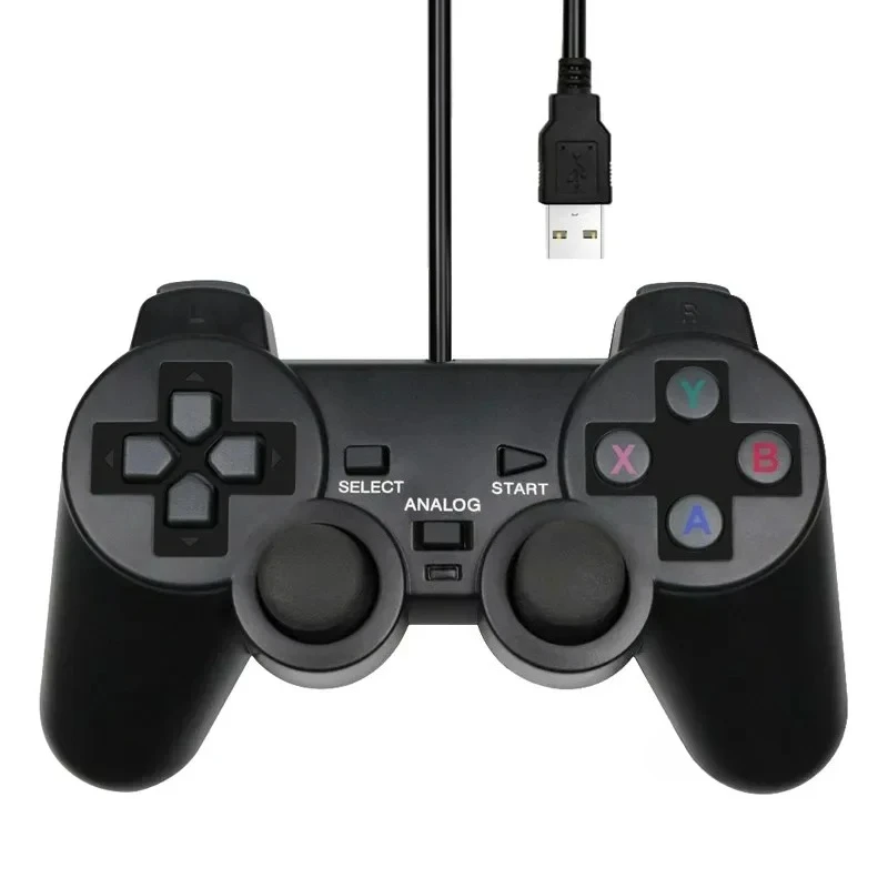Wired USB PC Gaming Joystick Gamepad Game Controller for Windows Laptop Computer WinXP Win7 Win8 Win10 Gaming Accessories