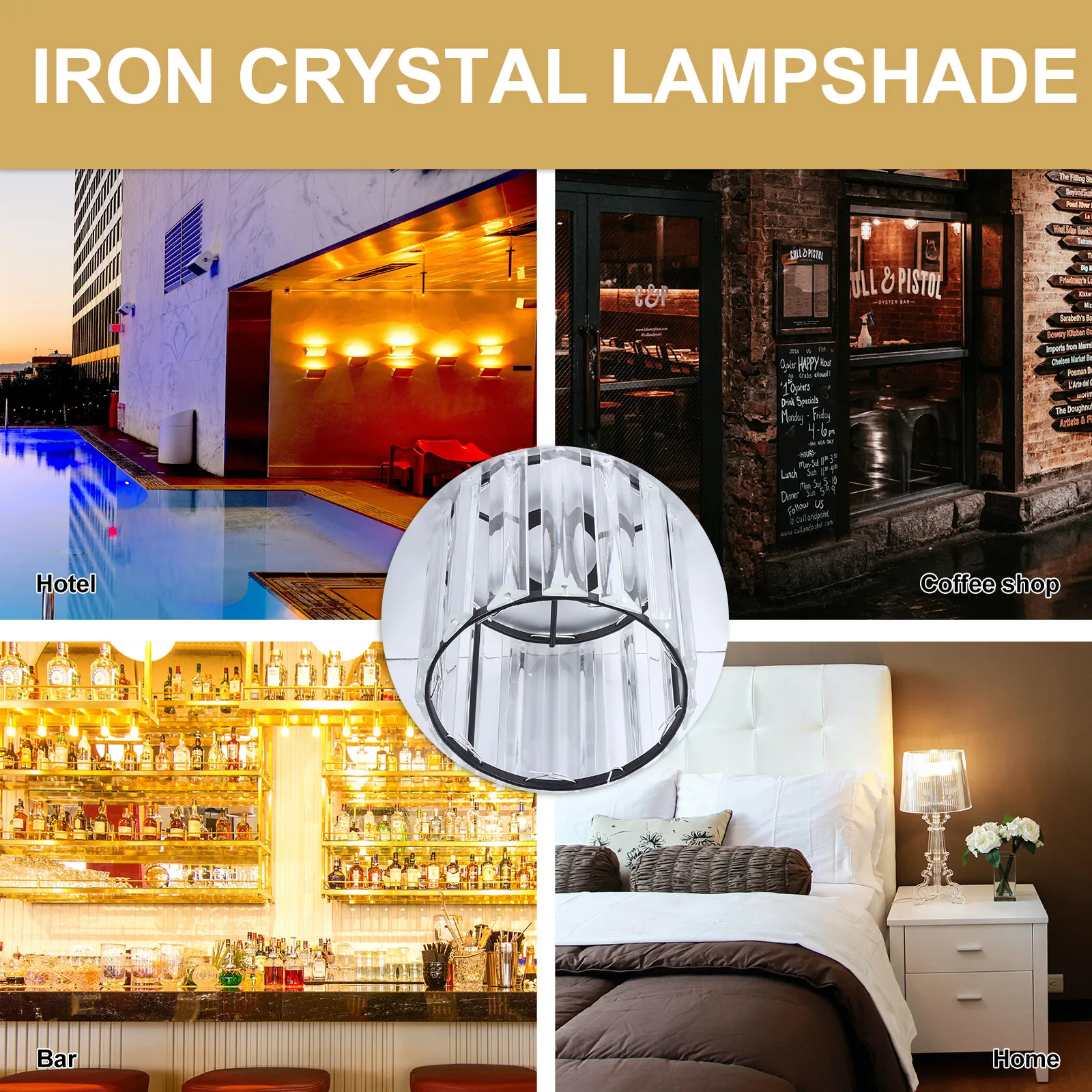 クリスタル天井ライトシェードプレミアムアイアンアートランプシェード装飾ランプカバー暖かいリビングルーム寝室照明