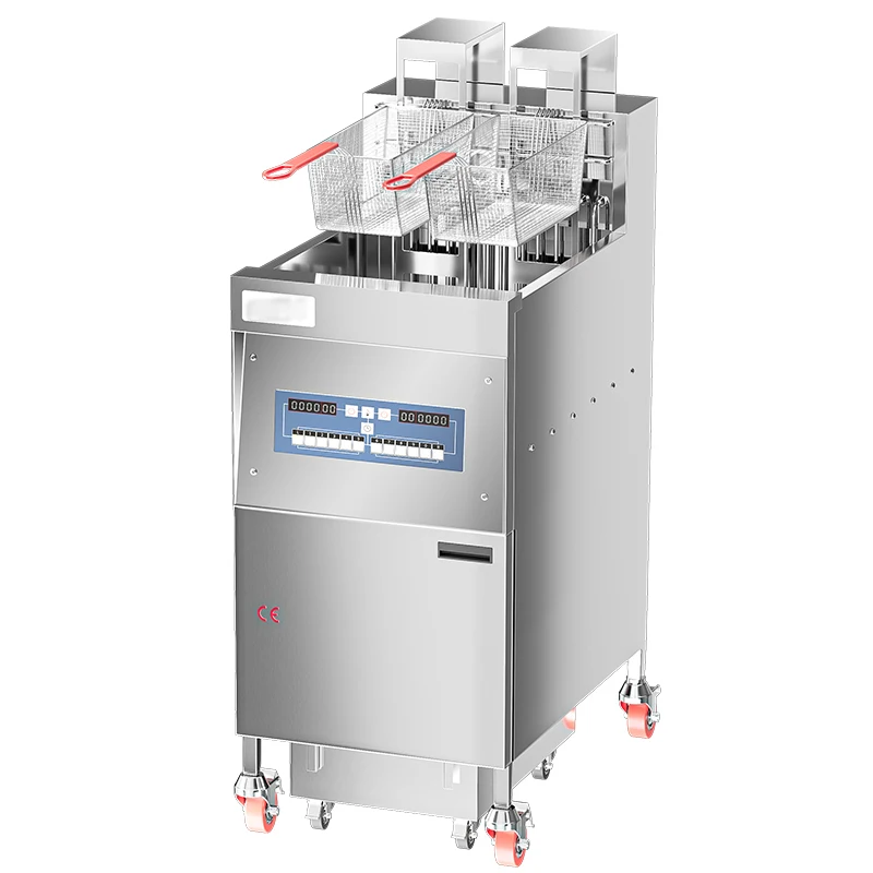 Automatic Electric Fryer Gas Computer Version Single Cylinder Electric Fryer with Oil Filter Truck Fryer