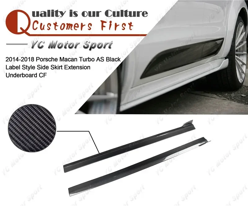 

Автомобильные аксессуары: карбоновые накладки на пороги в стиле Black Label, 2 шт., подходят для Porsche Macan Turbo 2014-2018, удлинители порогов, накладки под пороги.