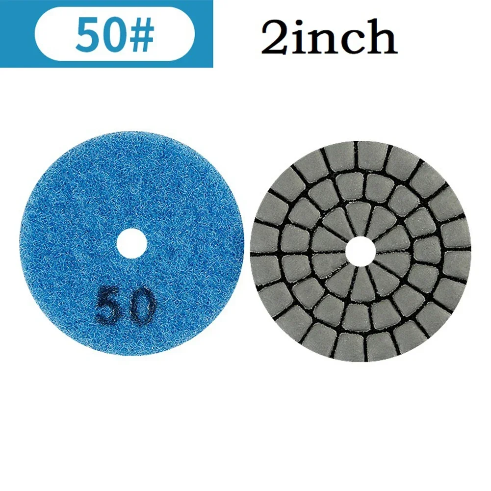 ZHLWei 2 Zoll 50mm Diamant Trockenen Polieren Pad for Marmor Granit Quarzit Glas Olishing Trockenen Schleifen Power Werkzeuge Teile