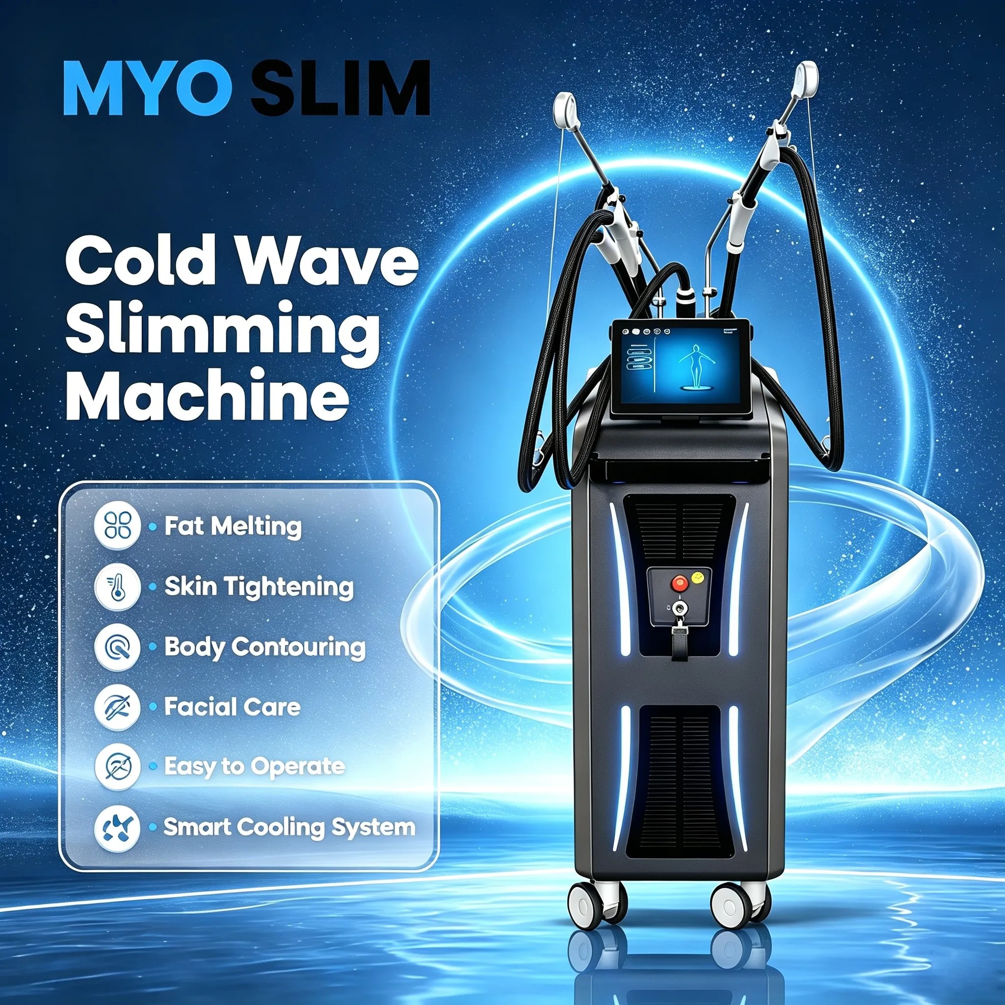 Myoslim Cold Wave Shaping Instrument Body Contouring Machine Beauty Devices for Targeted Fat Reduction Skin Tightening Lifting