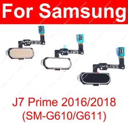 Home Button For Samsung Galaxy J7 Prime 2016 SM-G610 J7 Prime 2 2018 SM-G611 Menu Key Flex Cable Repair Parts