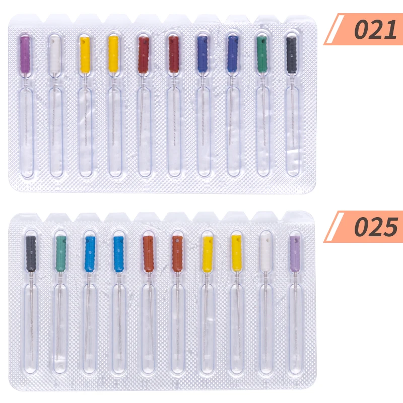 

10 шт., стоматологические файлы для корневых каналов, конические иглы, чистящие иглы, эндодонтические файлы, никель, титаний, универсальный материал для корневых каналов