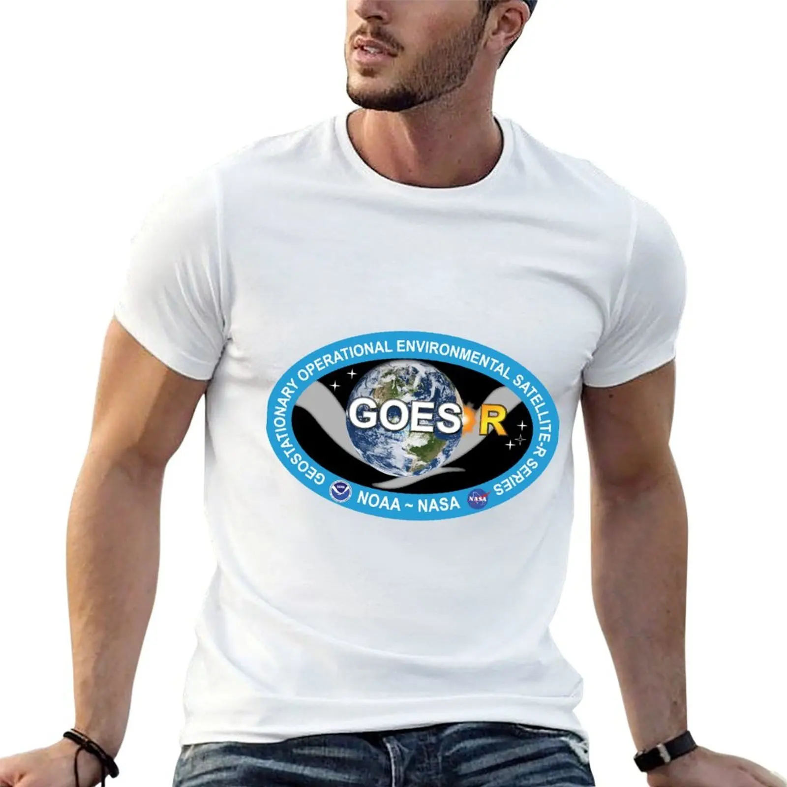 

GOES-R Logo T-Shirt man graphic t shirt printed t shirts for man T-Shirt