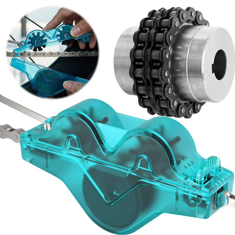 مجموعة تنظيف سلسلة الدراجات مع فرش دوارة، مجموعة تنظيف ثقيلة للدراجات الجبلية، توصيل سريع، أداة إزالة الأوساخ صديقة للبيئة