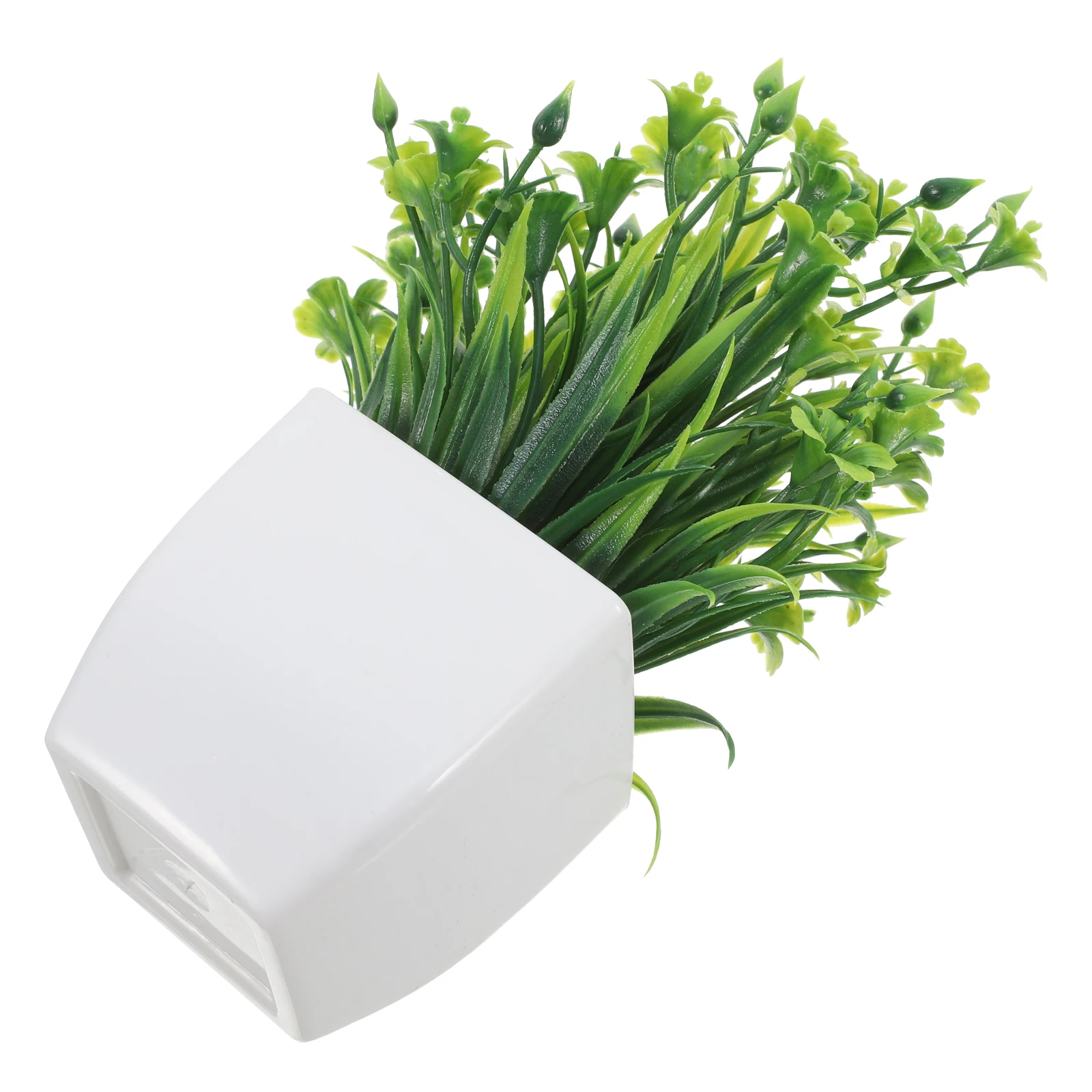 

Realistic Fake Potted Plant Indoor Decoration Small Artificial Greenery Desk Office Home Plastic Pp Material Long-Lasting