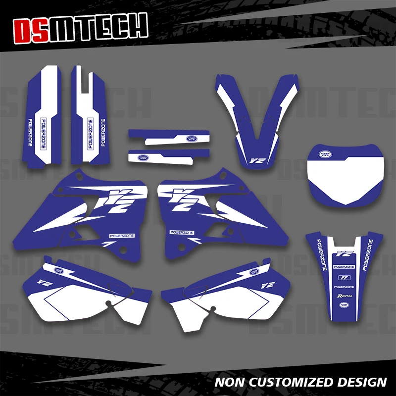

DSMTECH для YAMAHA YZ125 YZ250 YZ125 YZ 250 1996, 1997, 1998, 1999, 2000, 2001, графические наклейки, наклейки, фон для мотоцикла