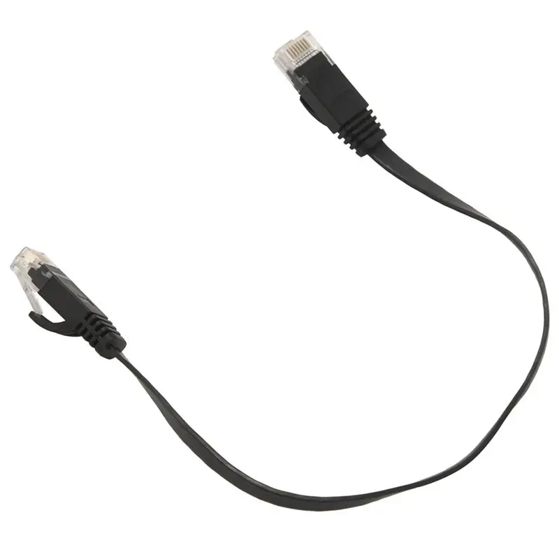 Ingenieus-48 Stuks 1 Ft Platte Internet Netwerkkabel Solide Cat6 Hoge Snelheid Patch Lan Draad Met Snagless Rj45 Connectors