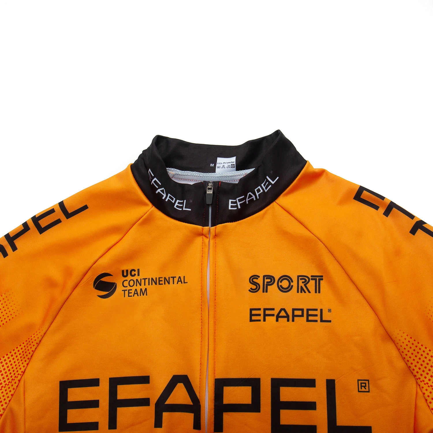 Winter 2024 UAE Cycling Jackets Men Women Fashion Yellow EFAPEL Team Ropa Ciclismo Thermal Fleece Bike Maillot Clothing