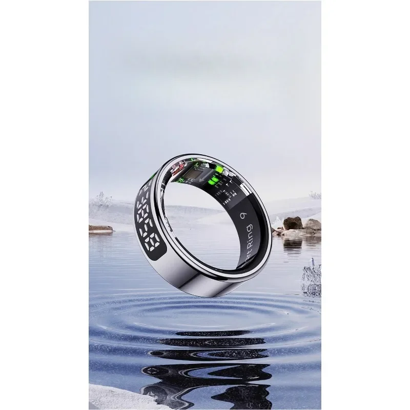 

Smart ring touch screen, display heart rate pedometer sleep monitoring waterproof sports ring