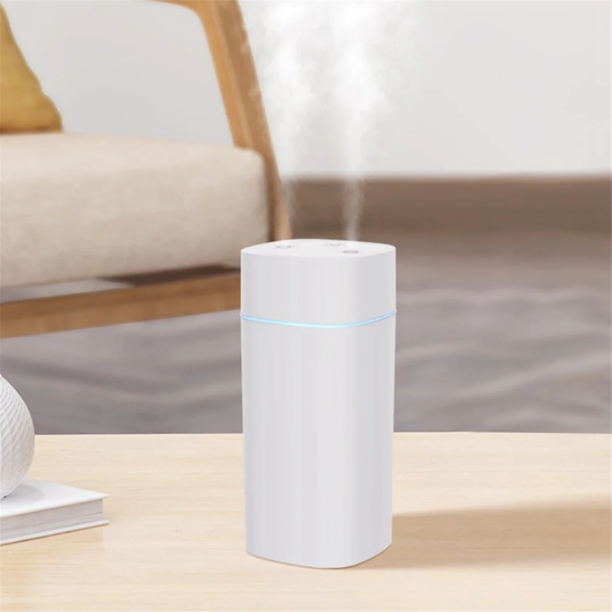 ملون ليلة ضوء صغير المرطب ، رذاذ مزدوج ، رذاذ الهواء ، USB ، صامت ، المنزل ، سيارة تنقية ، أبيض
