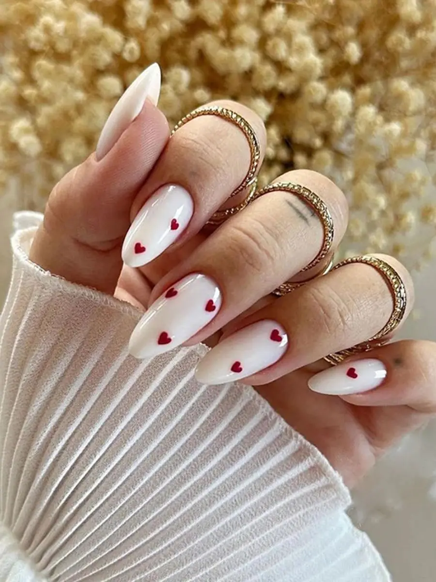 24 morceaux d'ongles longs à pression de style ins (forme de larme), associés à 1 morceau de colle gelée et 1 lime à ongles