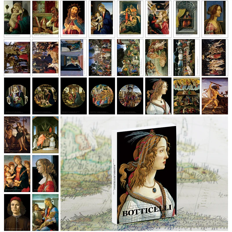 30Pcs Sandro Botticelli Art Postcards Vintage Oil Painting Cards For DIY Scrapbooking Journal Home Wall Decor Gift Stationery image 4