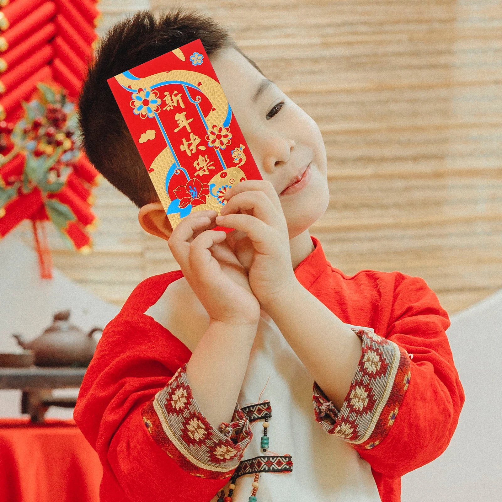 

30 PCS Happy Year Wow 2025 Snake Lunar New Decorations Chinese Money Envelopes Red Lai Feng