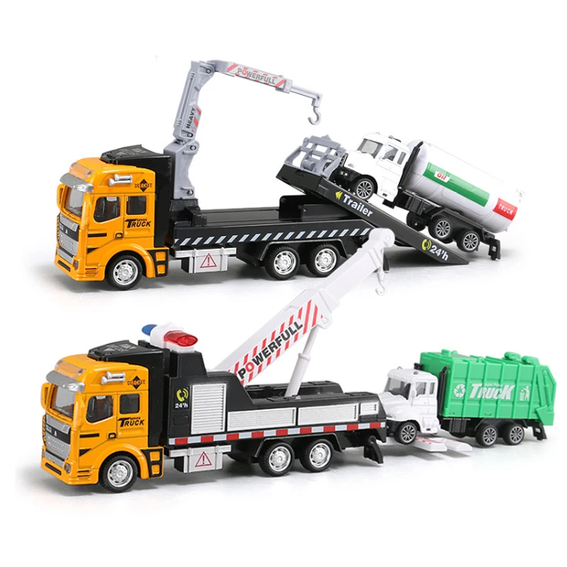 

Детская Сортировка мусора сплав игрушка автомобиль большой размер откат спасательный буксировочный разбрызгиватель грузовик комбинация детская игрушка автомобиль подарок B99