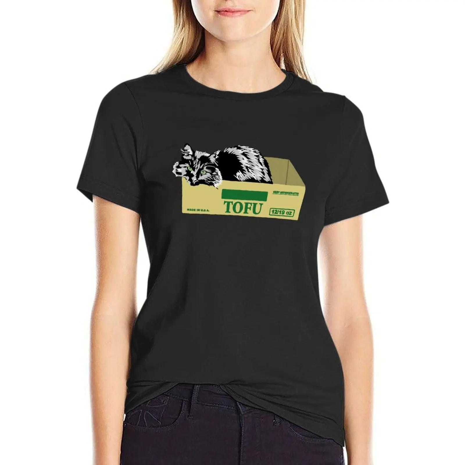 

Tofu Cat T-Shirt aesthetic clothes animal print sports fans t shirt dress Women