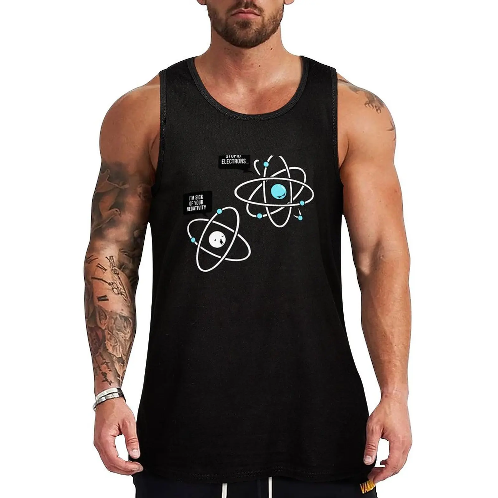 Negative Atom Tank Top gym clothing men T-shirt man gym t-shirts