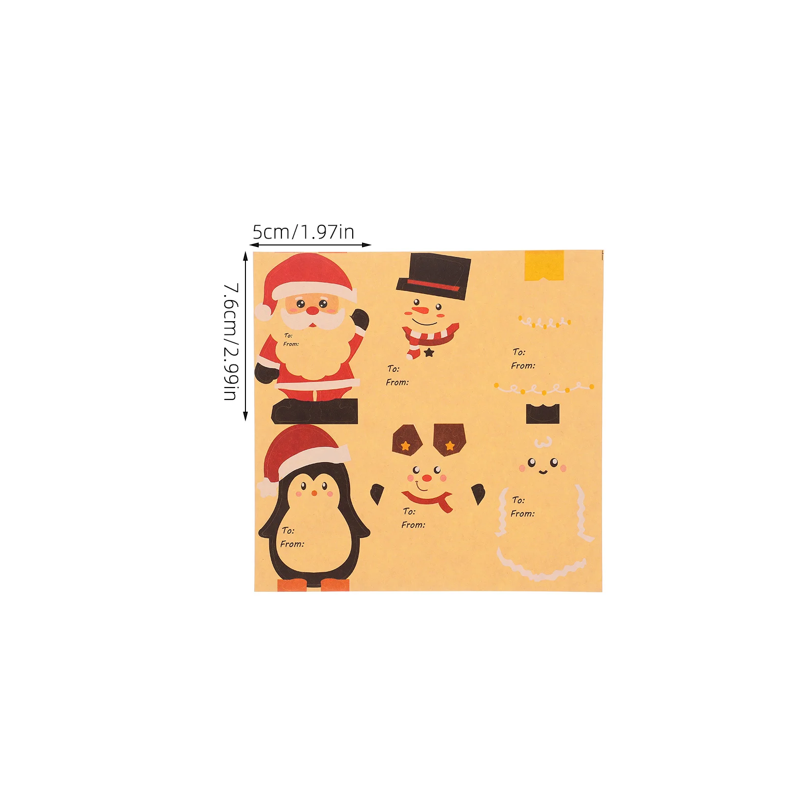 20 ورقة من ملصقات عيد الميلاد ذاتية اللصق، تصميمات ساحرة ممتعة، علامات هدايا عيد الميلاد الشخصية التي تعمل باللمس