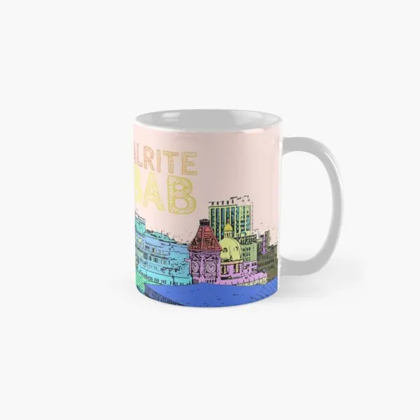 Birmigham Skyline And Alright Bab On Gif  Mug Design Coffee Image Photo Simple Cup Tea Printed Drinkware Picture Gifts