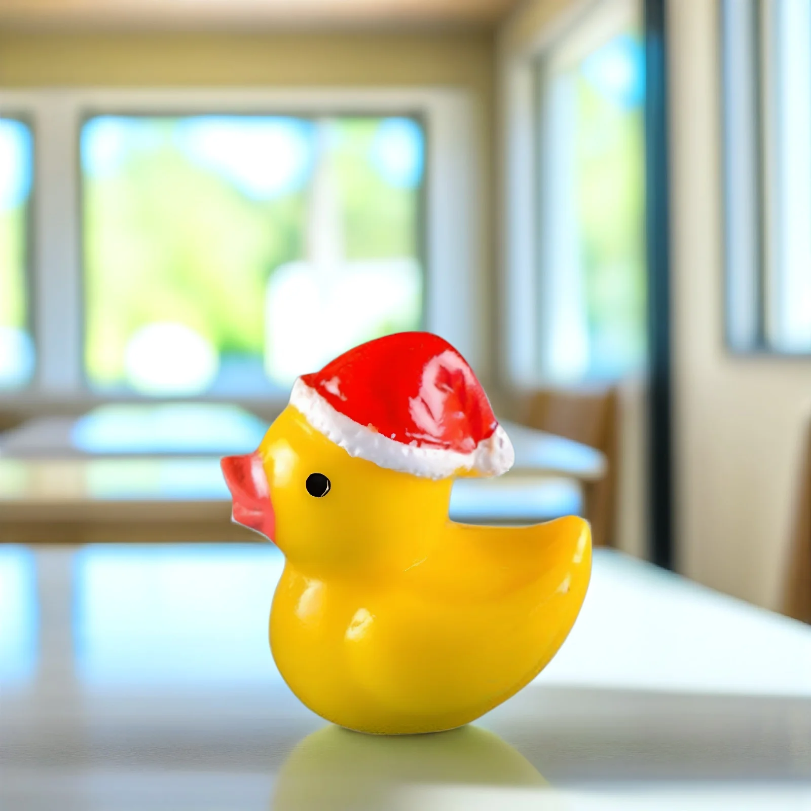 

20pcs Mini Resin Ducks Christmas Duck For Micro Landscape Ornament Tiny Animal Statues Holiday Decor Miniature Garden