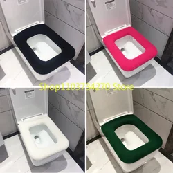 Suitable for Bathroom Square Toilet  Cover, Winter Washable Warm , Seat Cushion, Cover Pad, Home Decoration