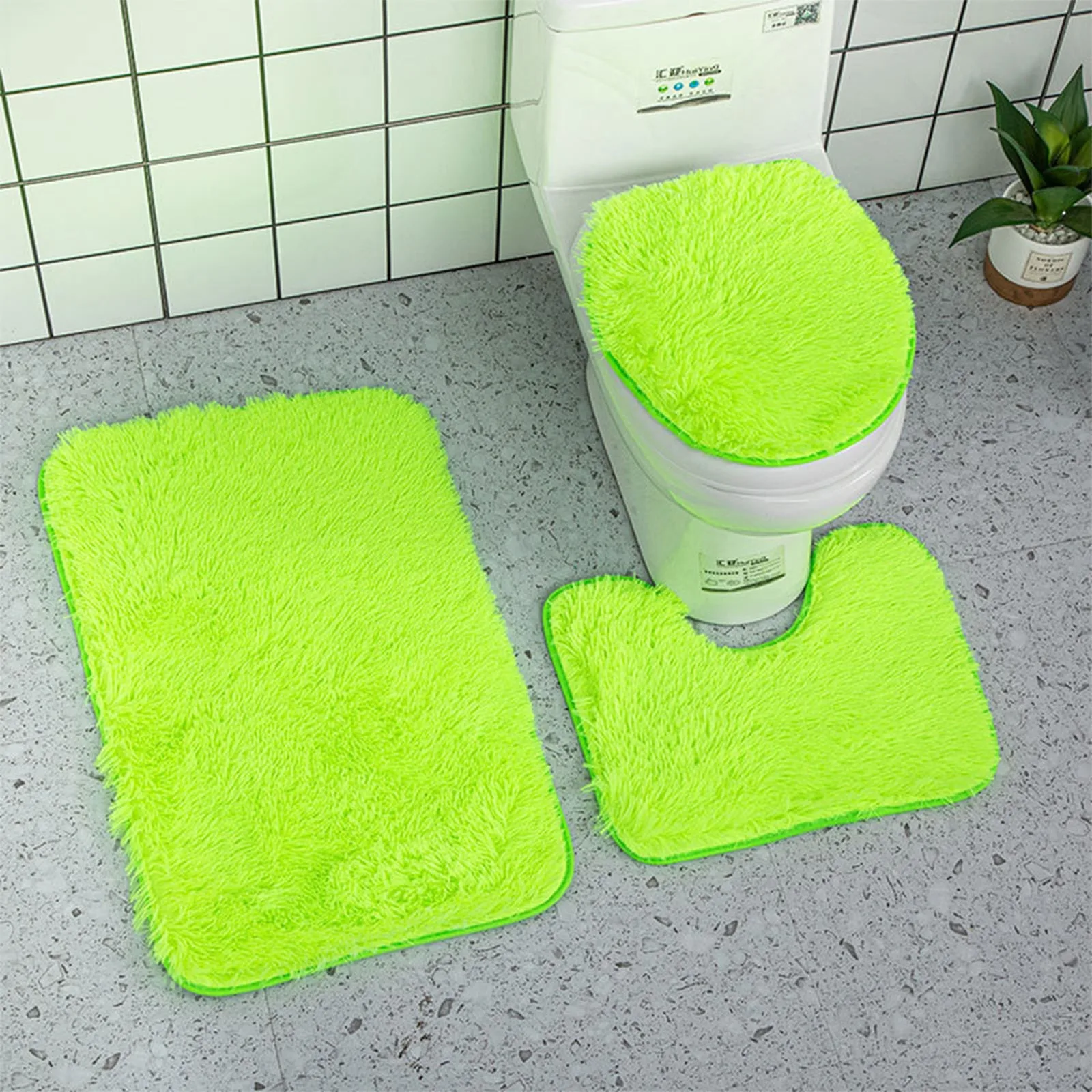 3piece Bathroom Rug Set Super Soft Bathroom Rug Set with Non-slip Absorbent Floor Mat for Home Bathroom Decoration 3 Piece Bath