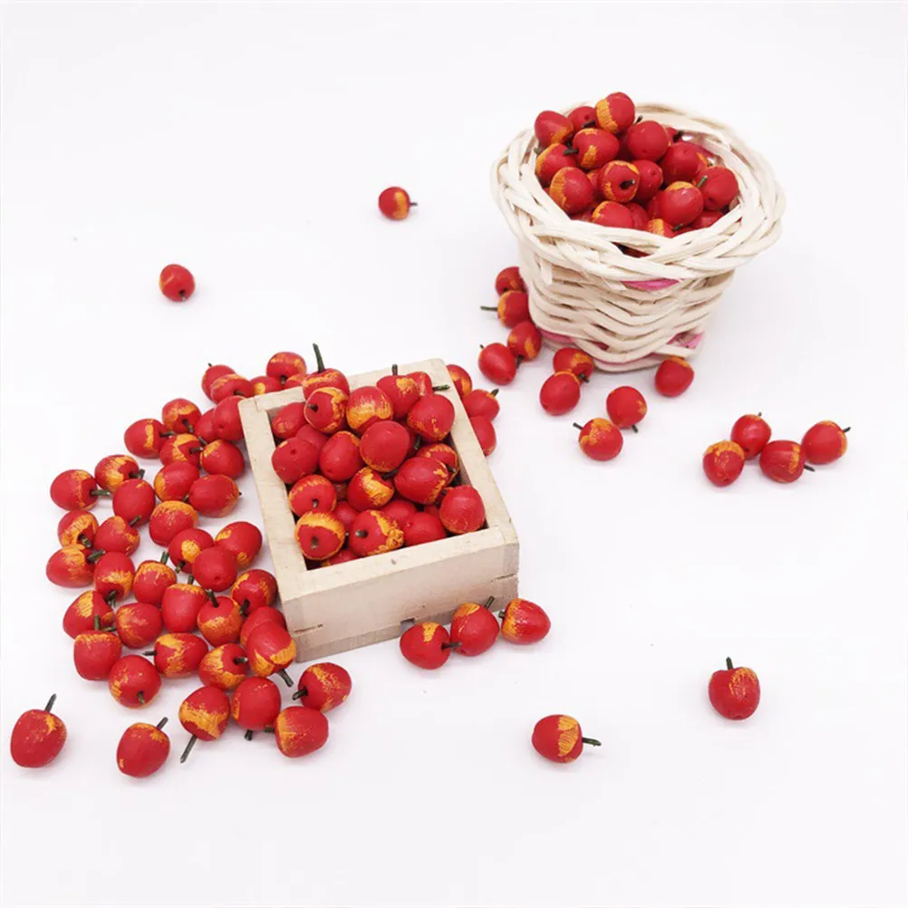 10pcs Mini Resin Fruit Decor Set – Lifelike Apple Banana Lemon for Kitchen, Kids Play, Learning & Home Decoration