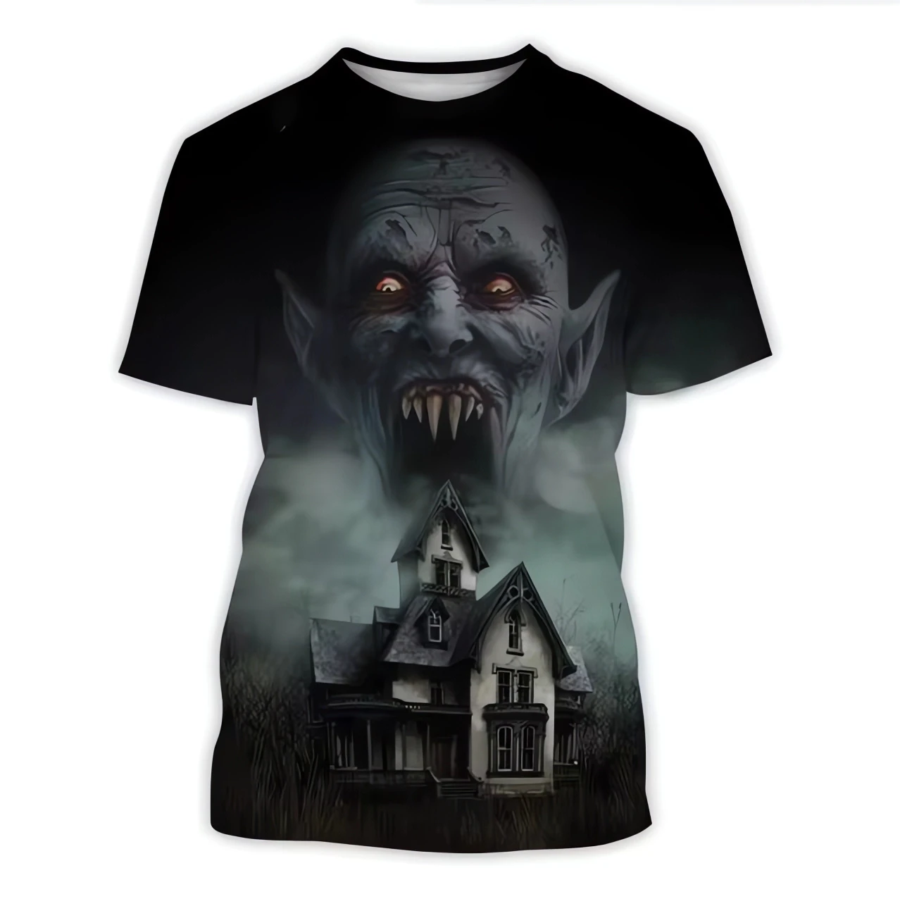 2024 new horror movie Salem\'s Lot 3D printed vampire men\'s short sleeved T-shirt hip-hop casual T-shirt summer fashion