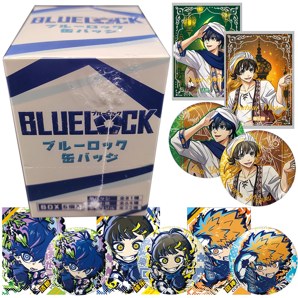 Badge de Collection pour enfants, serrure bleue, accessoires, personnage classique, Chigiri Hyoma Rensuke Kunigami, carte créative, cadeau de Festival