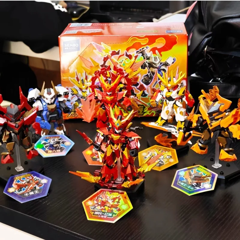 

SEMBO Journey To The West Blind Box Mecha Action Figures Assembly Model Genuine Nezha Collectible Toys Gifts For Kids Collectors