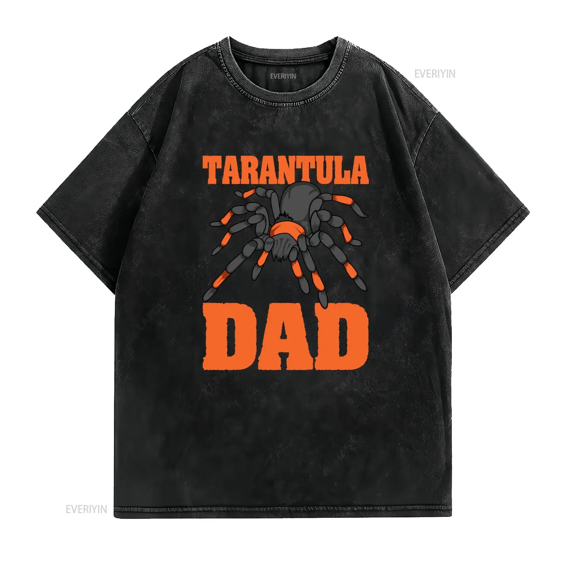 Tarantula Dad T Shirt for Lovers Spider Arachnid Arachnophile Web Father's Day Owner vintage Washed Top For Everyday Wear Soft