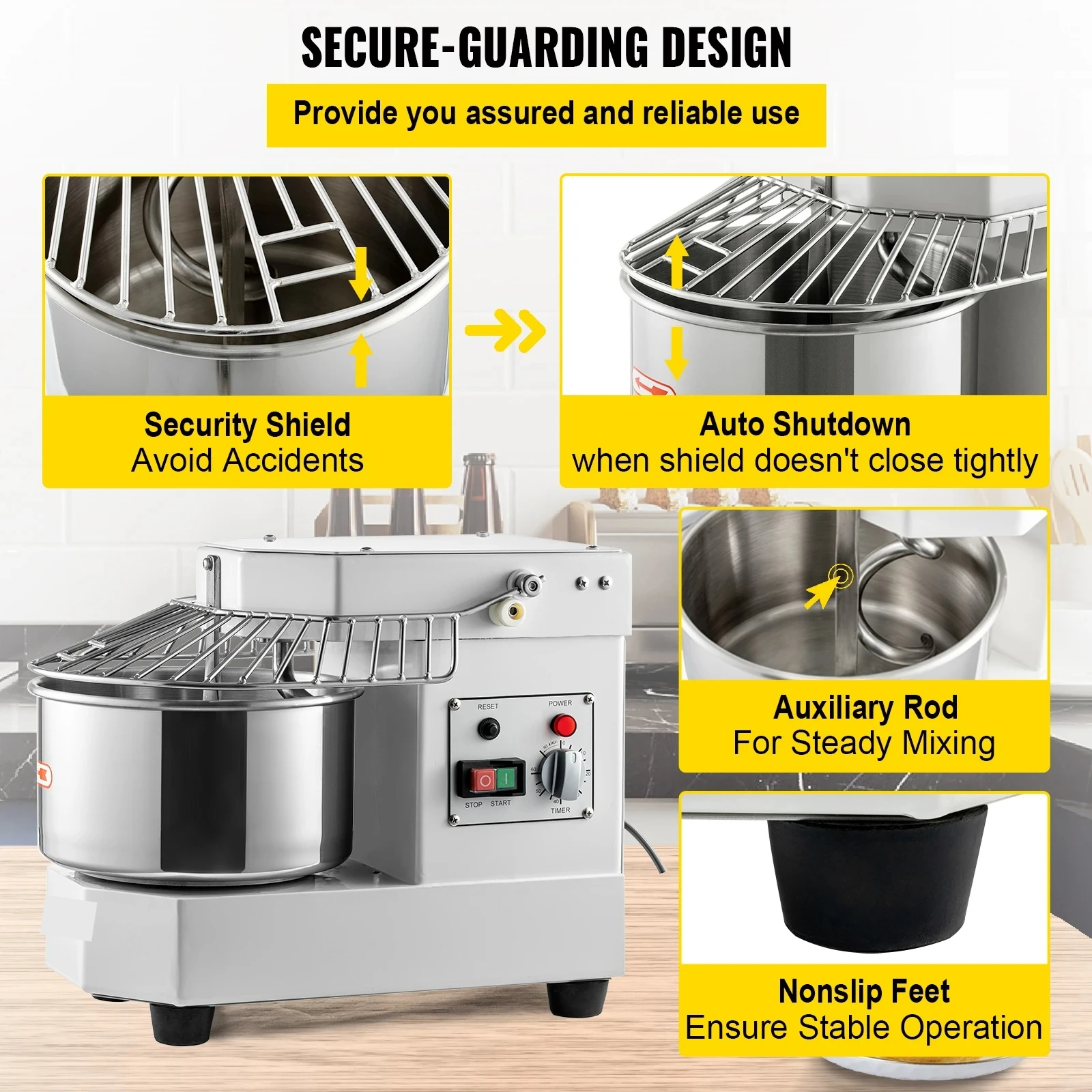 Commercial dough mixer