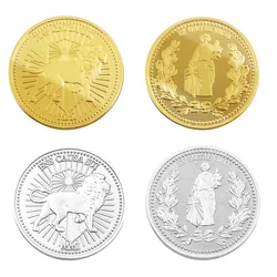Movie John Wick Continental Hotel Coins Cosplay Keanu Reeves Hotel Metal Coin With Box For Fans Collection Gift Costume Props