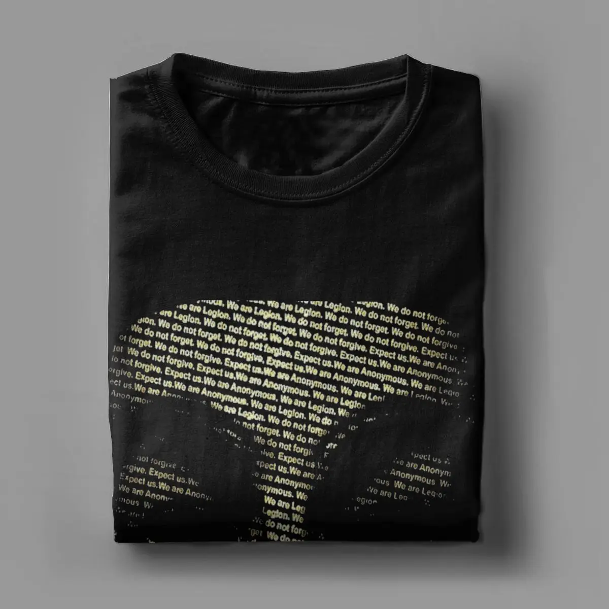 نحن مجهول الخامس للثأر تي شيرت للرجال الجدة القطن الخالص تي شيرت Crewneck قصيرة الأكمام تي شيرت الطباعة الملابس