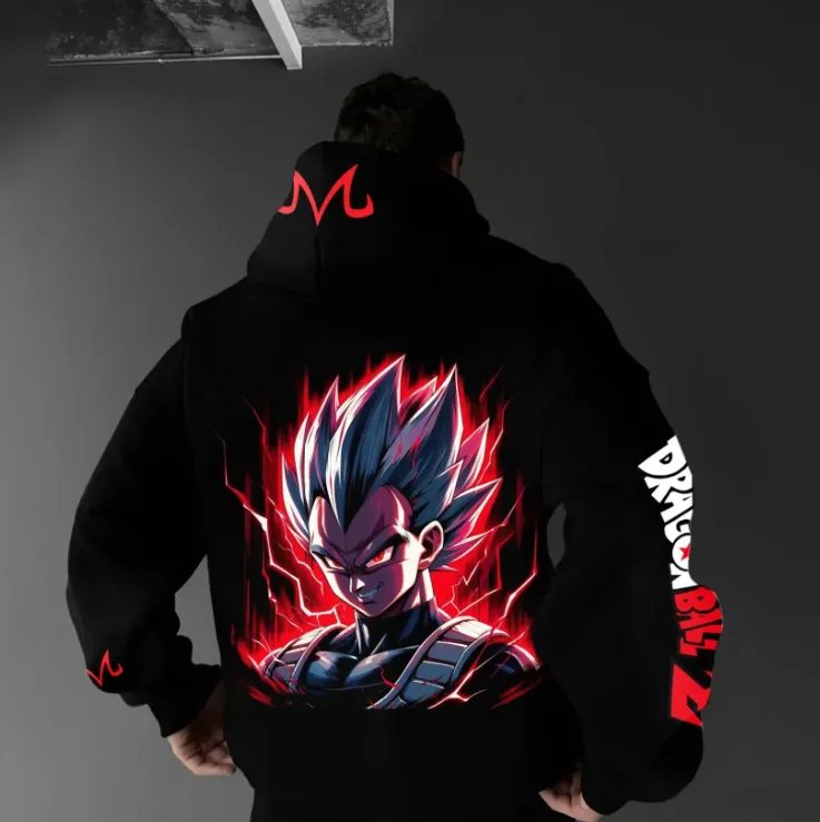 

Официальная флисовая толстовка с принтом персонажей аниме Dragon Ball, свободная и удобная для мужчин и женщин