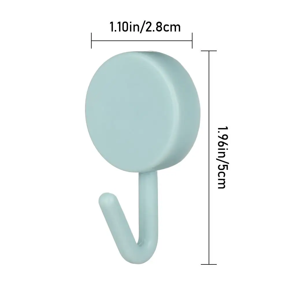 ABS Household Storage Rack Self-adhesive Door Hook Simple Solid Color Wall Mounted Clothes Hanger Kitchen Bathroom Hardware