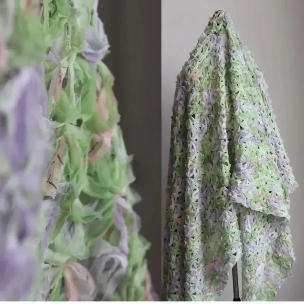 

Hollow Chiffon Woven Fabric Creative for Dress Clothing Fashion Designer Handmade Diy Sewing Material Cloth Wholesale