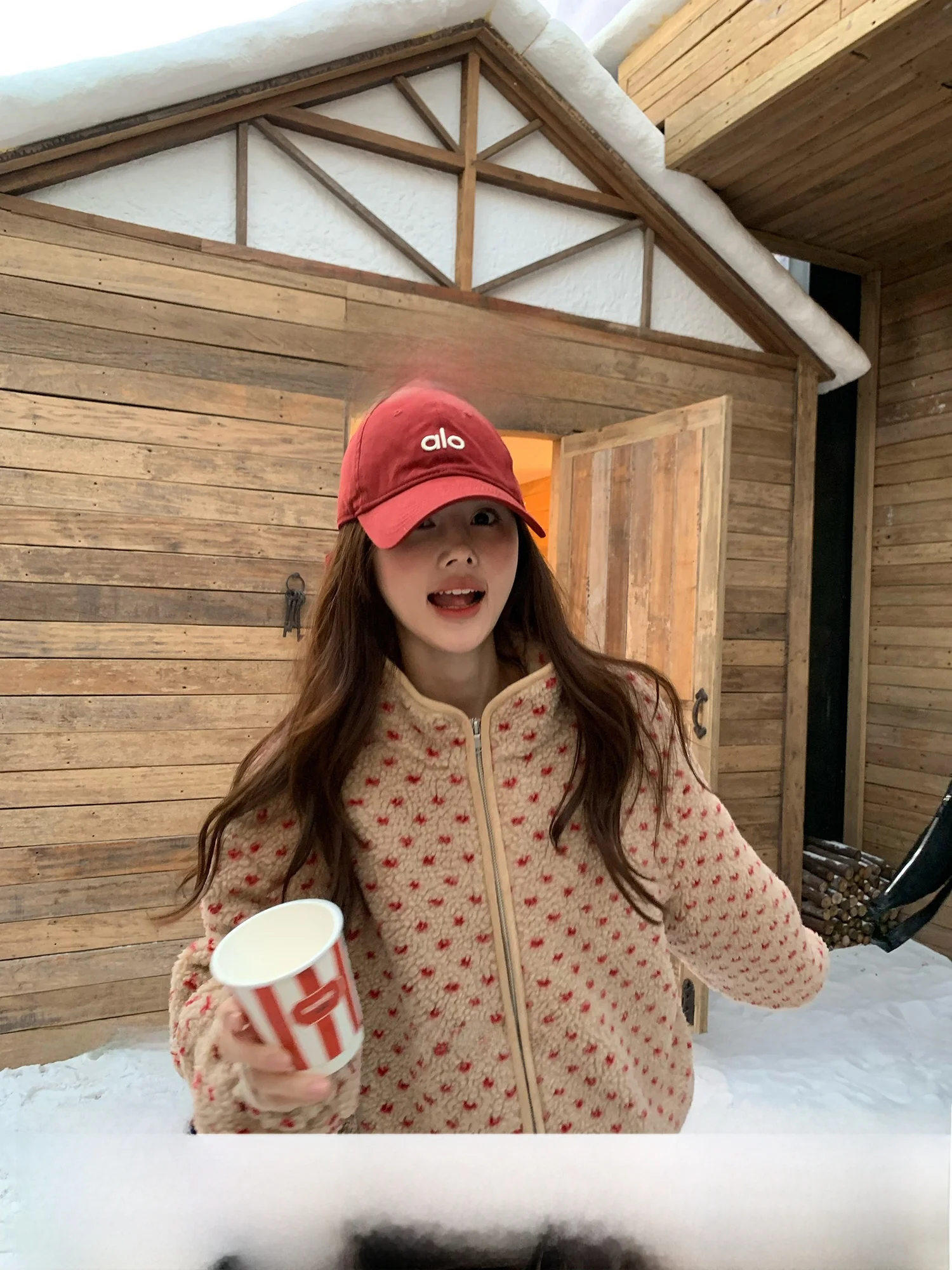 

Cisas Wi бархатное пальто с рисунком ягненка и сердца, свободное пальто с воротником, повседневное пальто из полиэфирного волокна, теплая длинная молния све