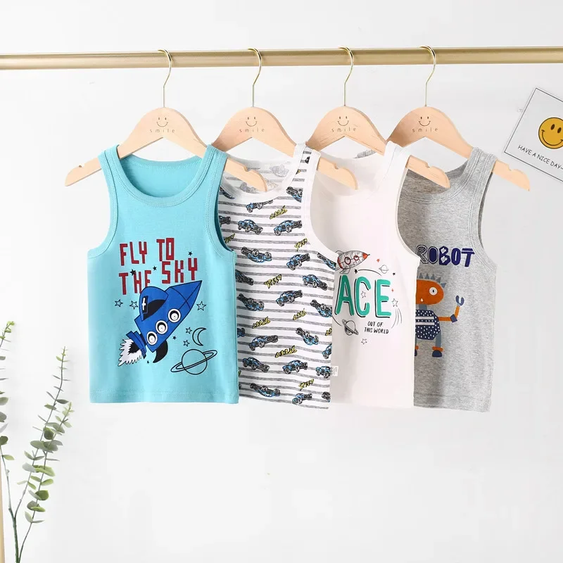 2024 Tank Tops For Girls Cotton Children Undershirts Multiple Styles Boys Underwear Teen Bra Kids Camisole Vests 10 12Y