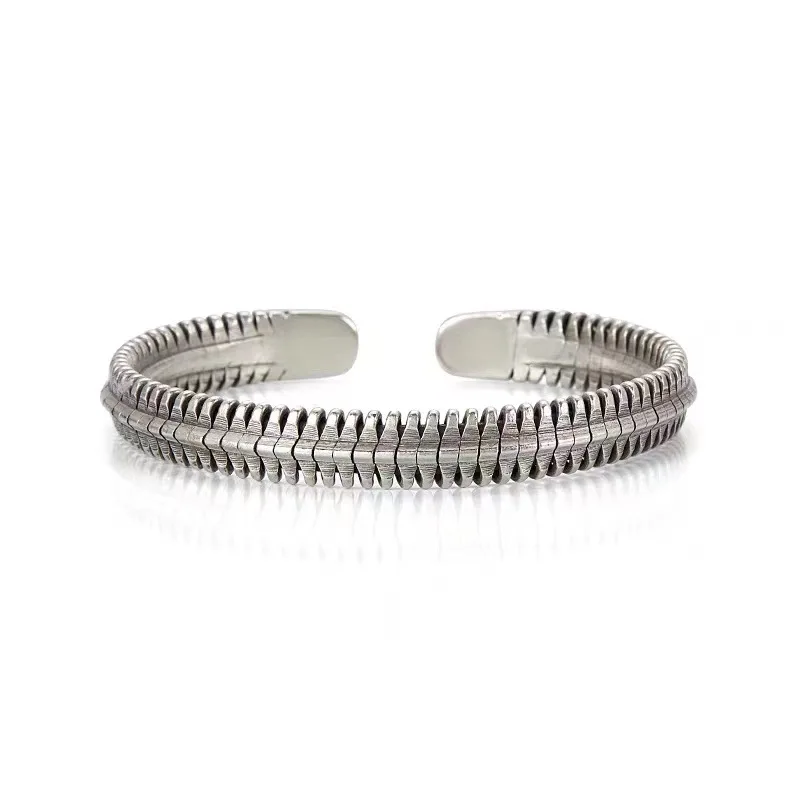 

Vintage Handmade Dragon Bone Bracelet for Men Bold Viking Gothic Opening Bangle Statement Jewelry Power Strength Talisman Gift