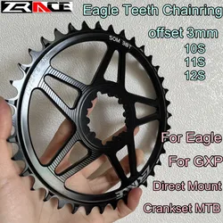 ZRACE MTB Chainwheels Eagle Tooth Offset 3mm10s 11s 12s Chainrings 7075AL CNC Compatible Eagle/GXP Direct Mount Crankset mtb