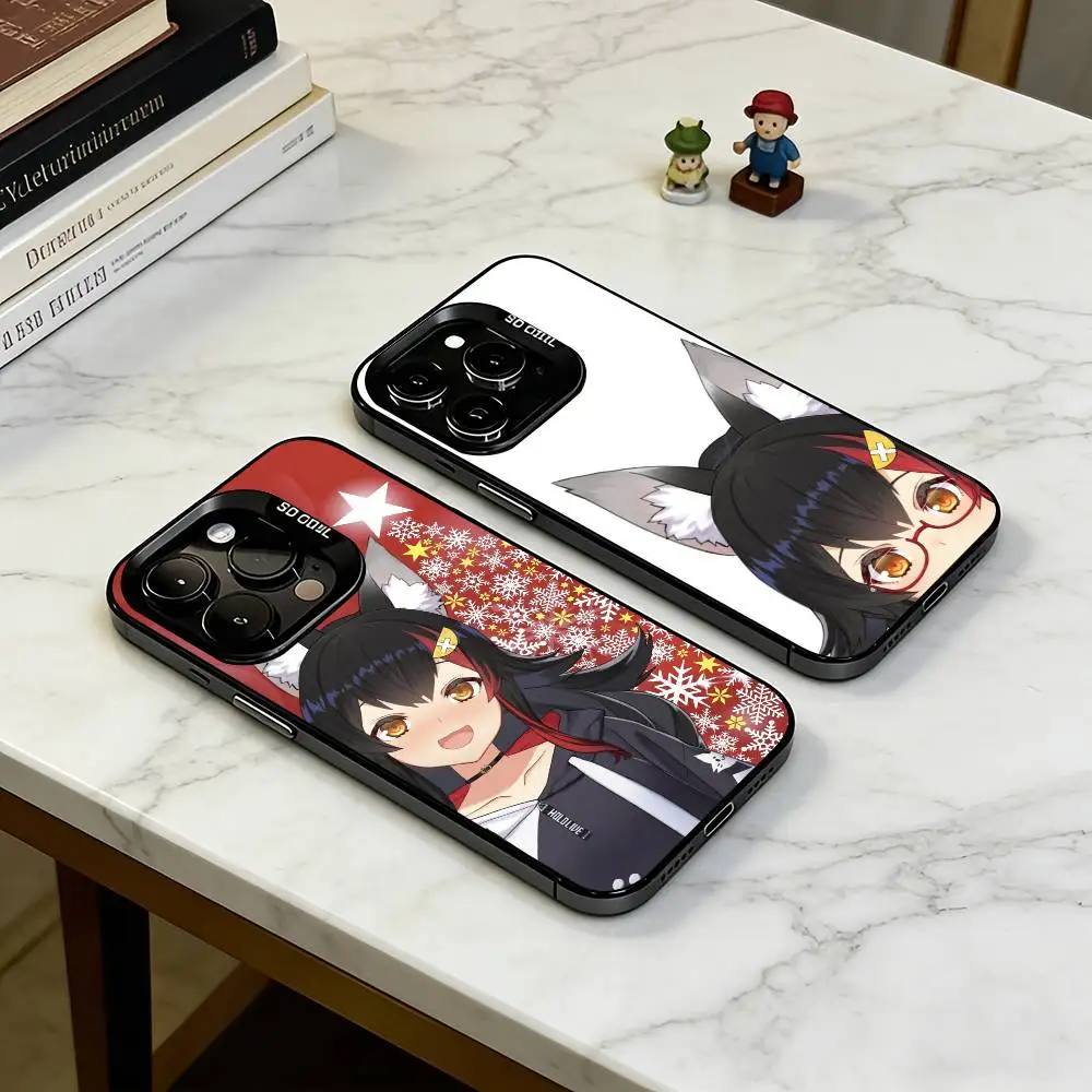 

O-Ookami Mio Wolf Girl Graphic Phone Case For iPhone 17,16,15,14,13,12,11 Plus,Pro Max,XS,Colorful Silver Black Cover