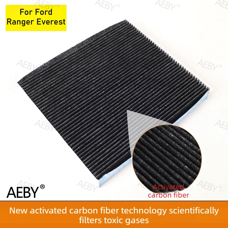 

For Ford Ranger Everest 2015-2021 Activated Carbon Cabin Filter Anti PM2.5 Anti-Haze Formaldehyde Removal,dustproof,accessories
