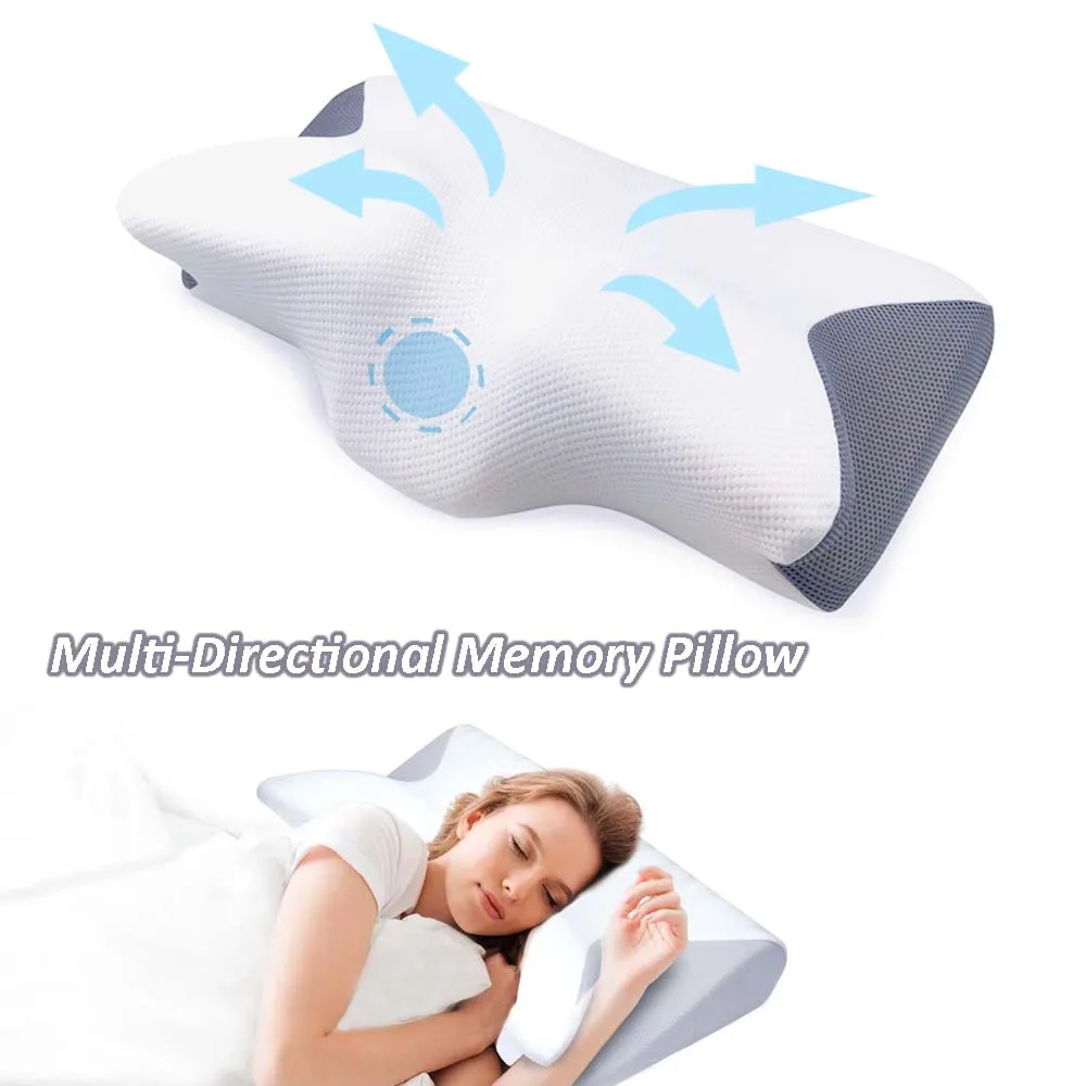 

Memory Foam Pillows Slow Rebound Cervical Neck Pillow for Neck Pain Relief Contour Bed Pillow for Sleeping Cervical Neck Pillow