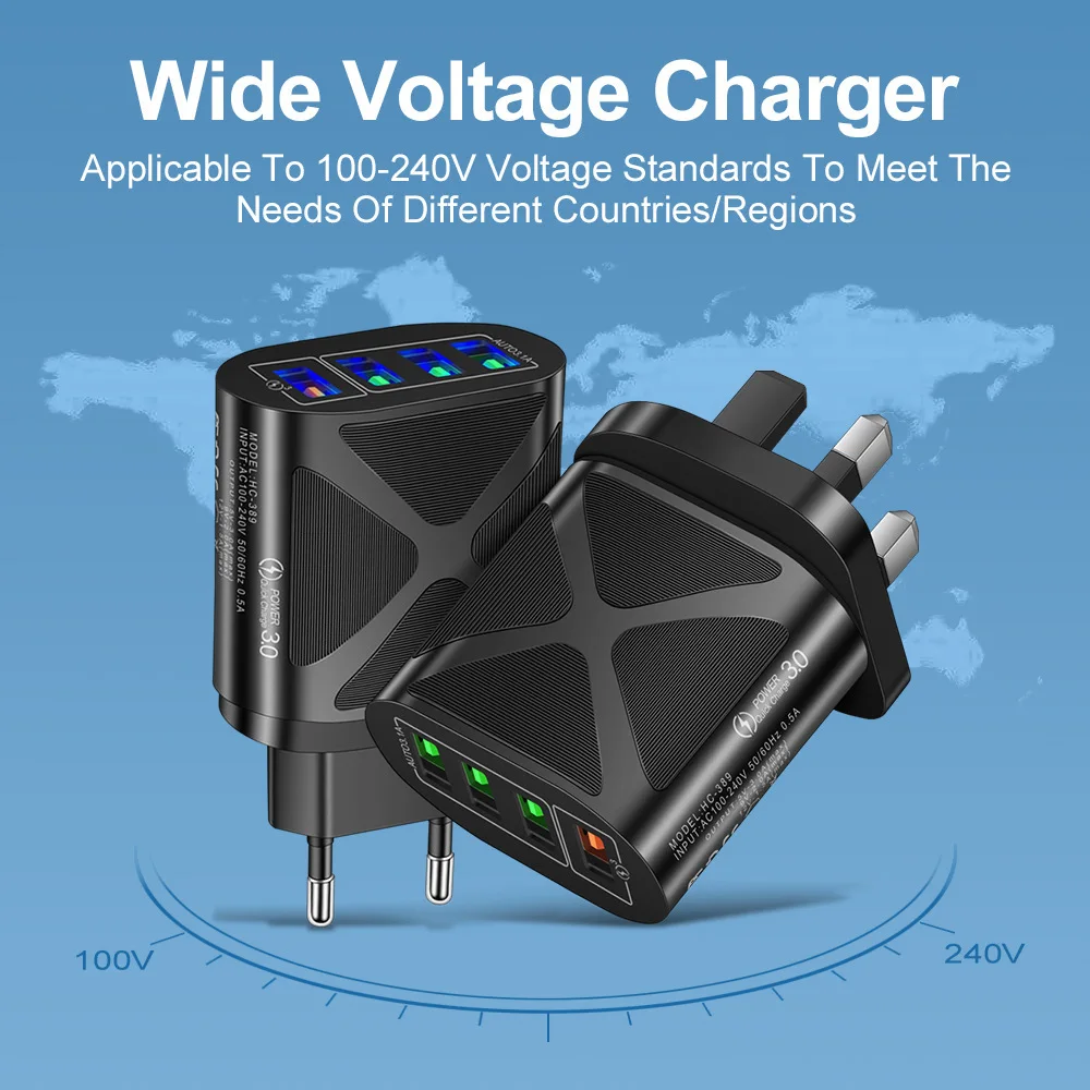 Type C USB Fast Charging PD Quick Charge 3.0 Mobile Phone Adapter for iPhone Xiaomi Samsung Oneplus POCO with EU US Plug