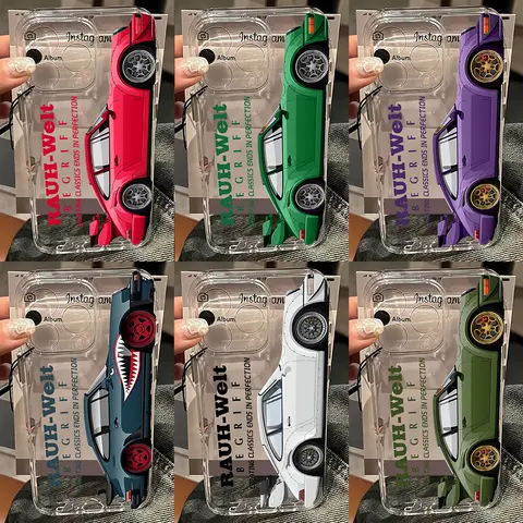 Cool JDM Sports Car Phone Case For Oppo Reno14 Reno13 Reno12 Reno11 Reno10 Reno8 Reno7 Reno6 F Z Pro 5G Clear TPU Cover