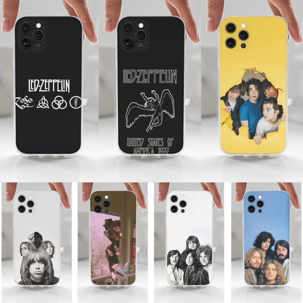 L-Led Band Zeppelin-ES Phone Case For iPhone 16,15,14,13,12,11 Plus,Pro,Max,XR,XS,X,7,8 Plus,SE,Mini,Transparent,Silicone Case